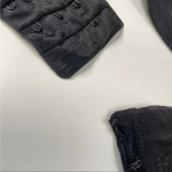 Torrid Curve 42DDD 360 Back Smoothing Pushup Tshirt Bra Black Floral Lace #1246 - Picture 4 of 13